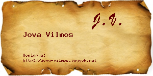 Jova Vilmos névjegykártya