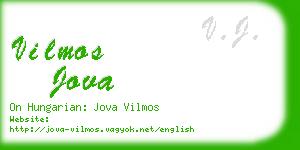 vilmos jova business card